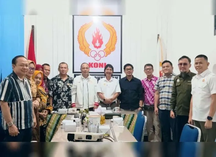 FOTO BERSAMA - Panitia Besar (PB) Pekan Olahraga Provinsi (Porprov) XIV Kalimantan Barat 2026 bersama Pengurus KONI Kota Pontianak.