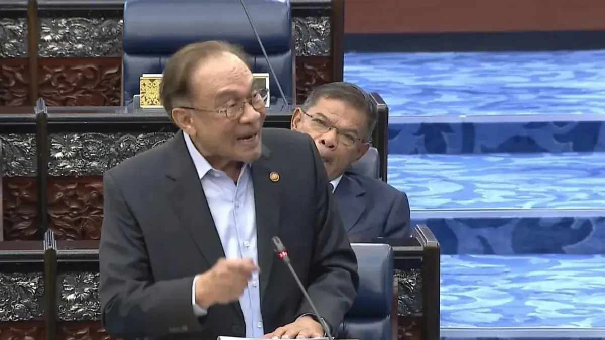 Perdana Menteri Malaysia Anwar Ibrahim di Parlemen Malaysia, Kuala Lumpur.