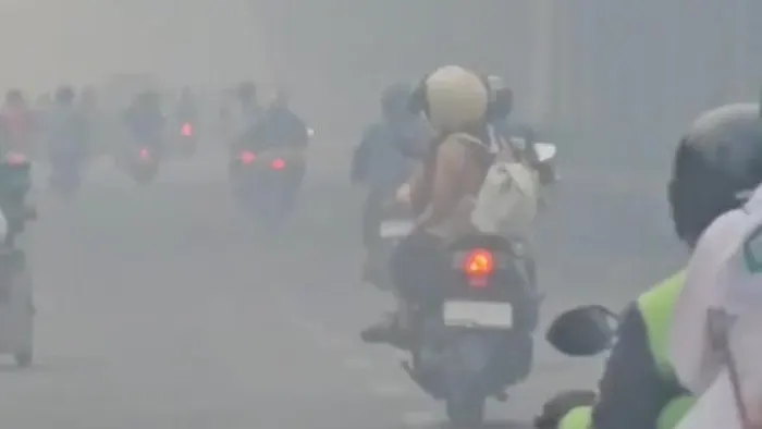 Ilustrasi kabut asap Palangka Raya